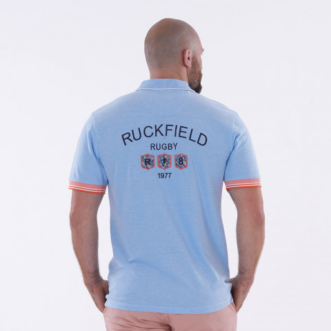 Short-sleeved polo shirt, light blue Ruckfield Kashmir