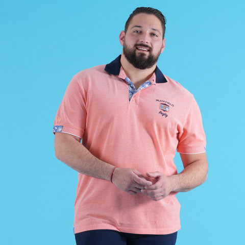 Short-sleeved coral polo shirt Ruckfield Kashmir