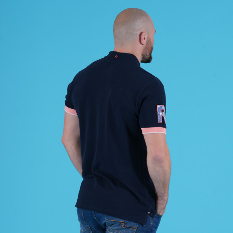Ruckfield Kashmir short-sleeve polo shirt navy blue 