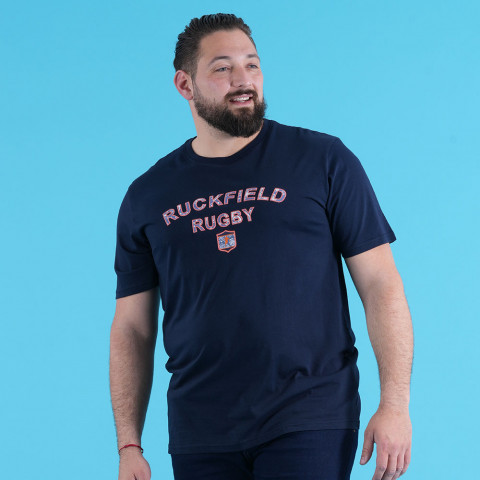 Ruckfield Kashmir navy blue short-sleeved T-shirt