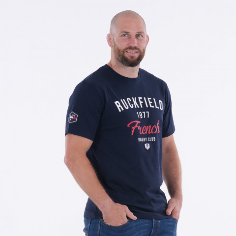 Ruckfield French Rugby Club navy short-sleeved T-shirt