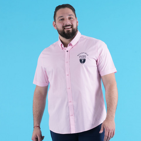 Ruckfield Rugby Club pink shirt 