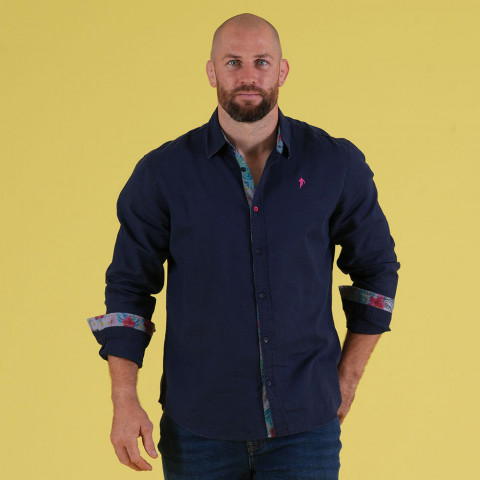 Ruckfield Tropical Rugby long-sleeved shirt navy blue
