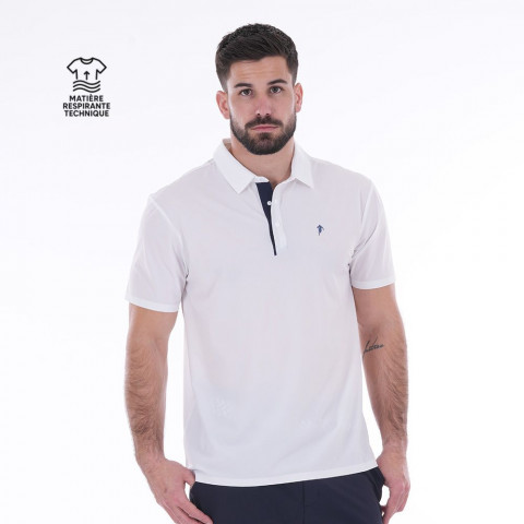 White short-sleeved polo shirt Ruckfield sport 