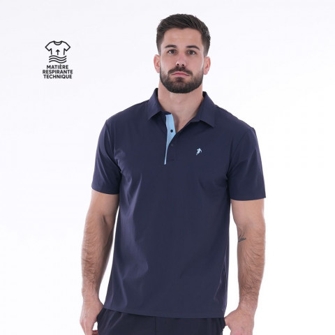 Navy blue short-sleeved polo shirt Ruckfield sport 