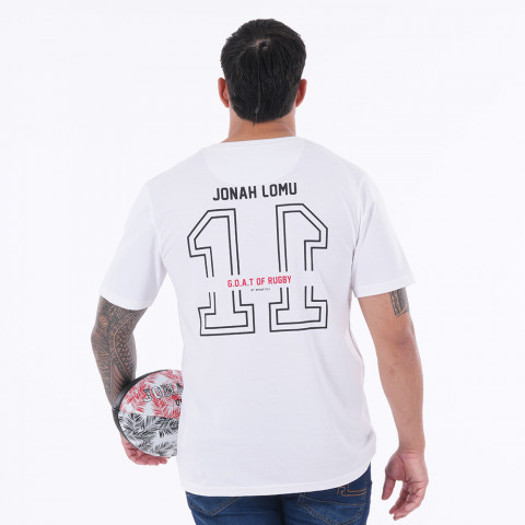 Jonah LOMU by Ruckfield white short-sleeved T-shirt