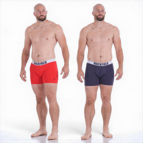 Set of 2 Ruckfield Essentiels red/navy boxer shorts