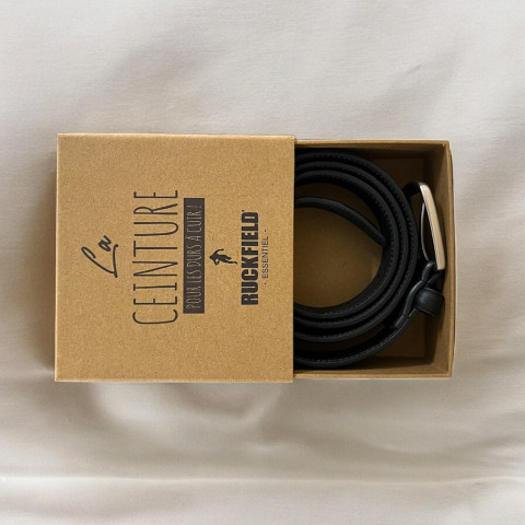 Men's 100% leather Ruckfield belt black 