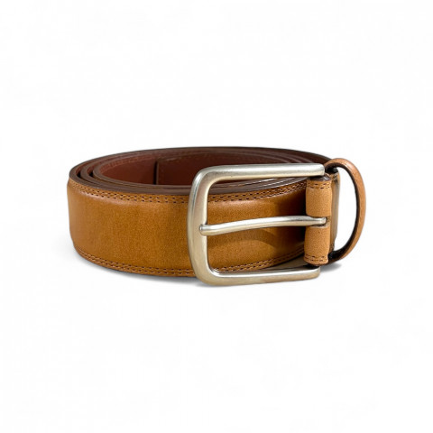 Ruckfield 100% leather belt for men cognac