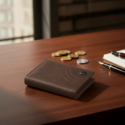 Brown card case