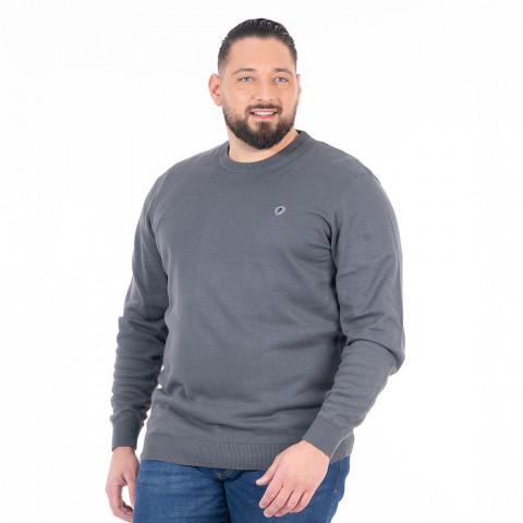 Ruckfield essential dark grey round-neck sweater