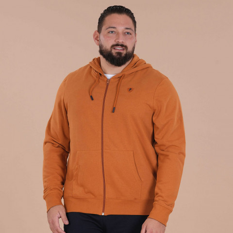 Ruckfield Essentiel orange zip-up hoodie 