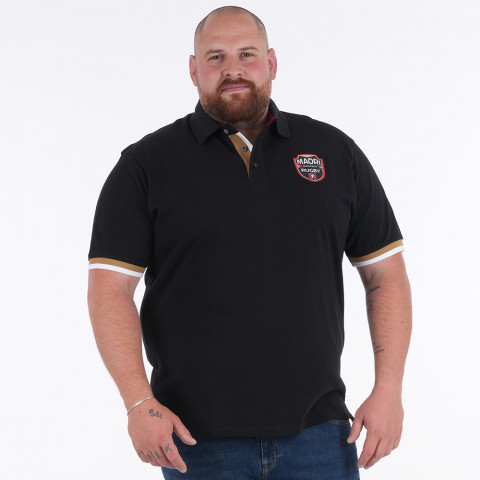 Black short-sleeved polo shirt Ruckfield Maori Rugby