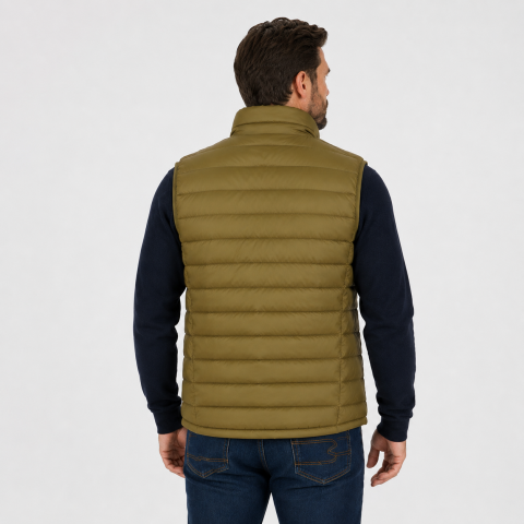 Sleeveless down jacket Ruckfield Members Club House almond green