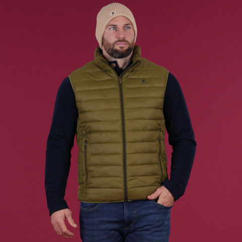 Sleeveless down jacket Ruckfield Members Club House almond green