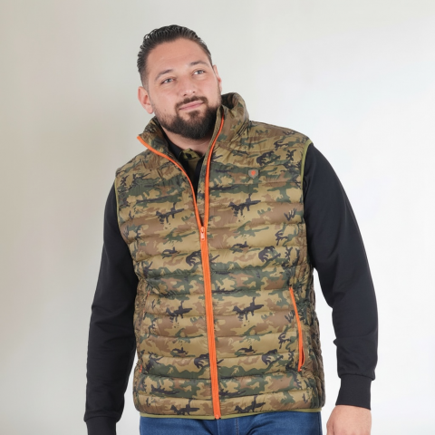 Sleeveless camouflage down jacket Ruckfield New Zealand Army