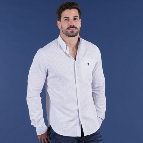 White long-sleeved shirt Ruckfield city line 