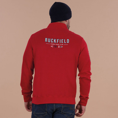 Polo neck sweatshirt Ruckfield French Rugby Club red