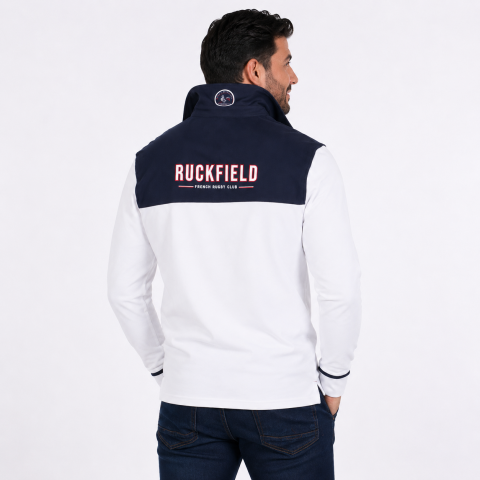 Long-sleeved polo shirt Ruckfield French Rugby Club white 