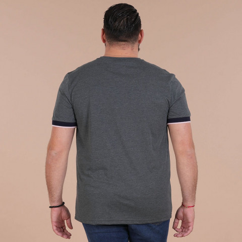Light mottled grey short-sleeved T-shirt Ruckfield Members Club House