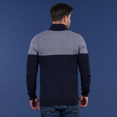 Le Club Ruckfield navy blue half-zip sweater