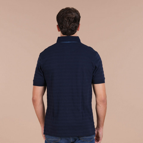 Short-sleeved navy blue polo shirt Ruckfield Selected Rugby