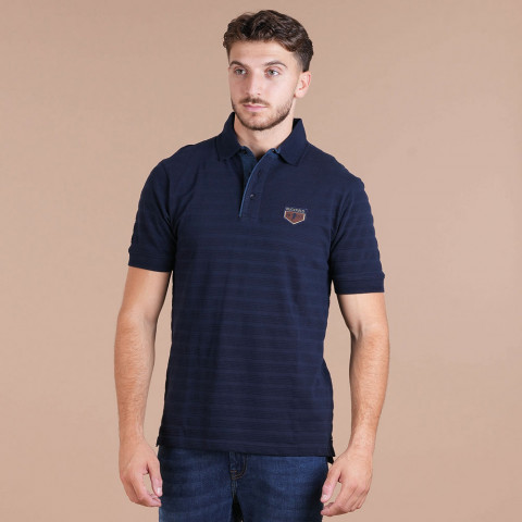 Short-sleeved navy blue polo shirt Ruckfield Selected Rugby