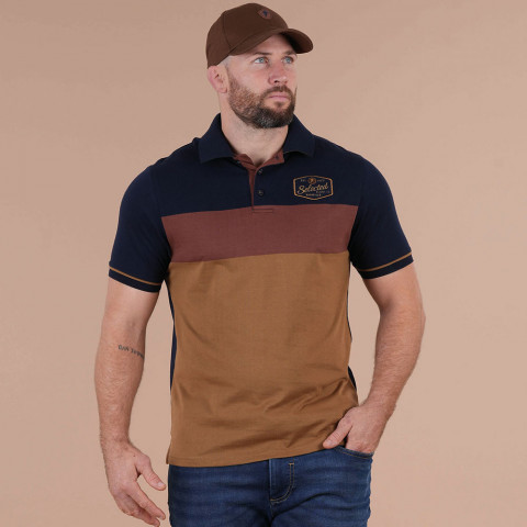 Selected Rugby short-sleeved polo shirt Ruckfield navy blue