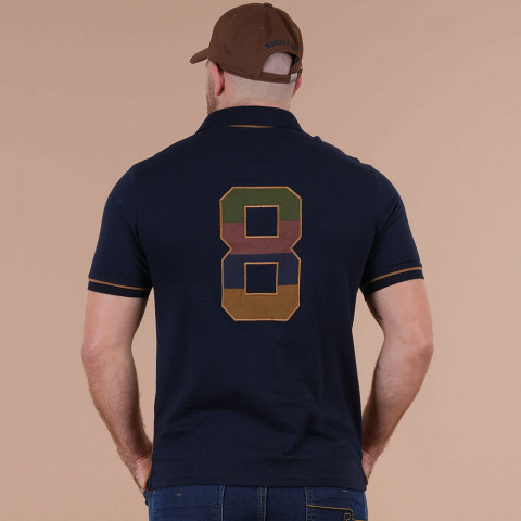 Selected Rugby short-sleeved polo shirt Ruckfield navy blue