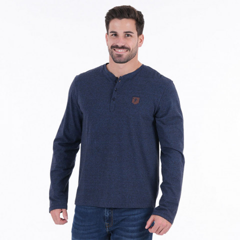 Ruckfield blue mottled long-sleeved T-shirt