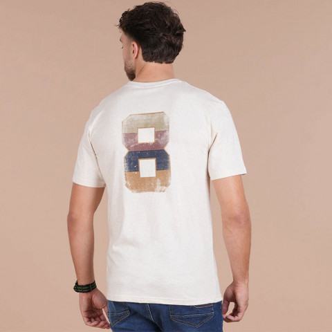 Off-white short-sleeved T-shirt Ruckfield Selected Rugby