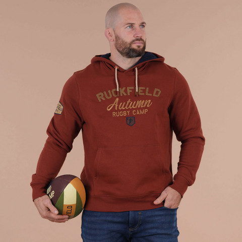 Ruckfield Autumn Rugby Camp brown hoodie