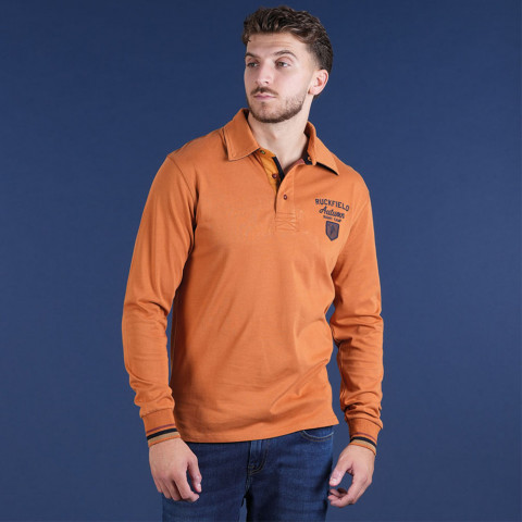 Orange long-sleeved polo shirt Ruckfield Autumn Rugby Camp