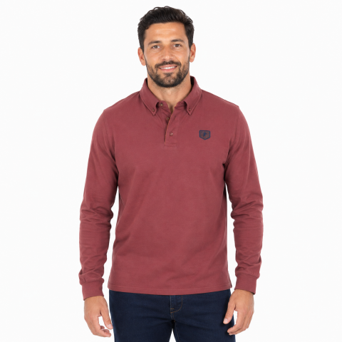 Brown long-sleeved polo shirt Ruckfield Autumn Rugby Camp