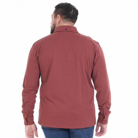 Brown long-sleeved polo shirt Ruckfield Autumn Rugby Camp