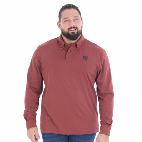 Brown long-sleeved polo shirt Ruckfield Autumn Rugby Camp