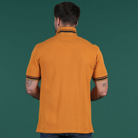 Short-sleeved mustard polo shirt Ruckfield Autumn Rugby Camp