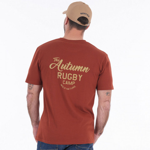 Ruckfield Autumn Rugby Camp brown short-sleeved T-shirt