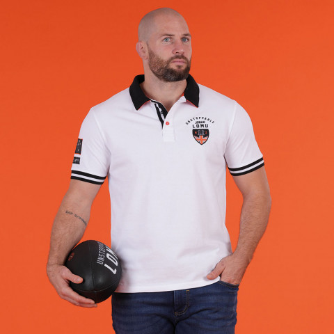 Jonah Lomu by Ruckfield short-sleeved white polo shirt 