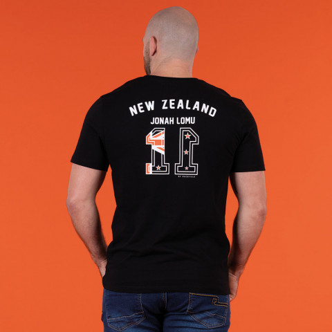 Jonah Lomu black T-shirt by Ruckfield