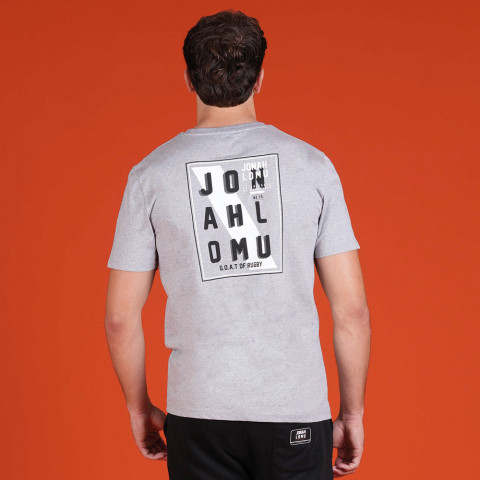 Jonah Lomu by Ruckfield short-sleeved T-shirt, light heather grey