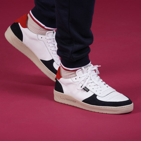 BASKETS Ruckfield white & navy blue