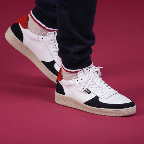 BASKETS Ruckfield white & navy blue