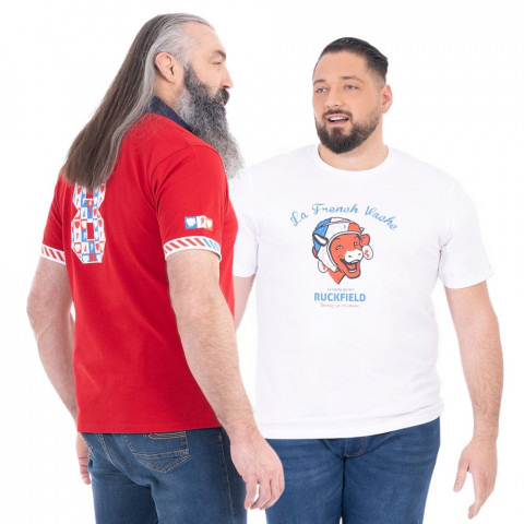 Ruckfield x Vache qui Rit red short-sleeved polo + free t-shirt