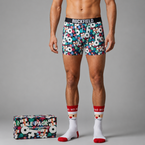 Boxer / sock pack + Ruckfield Christmas key ring 