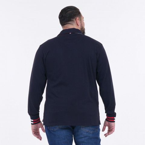 Long-sleeved polo shirt Ruckfield French Rugby Club navy blue