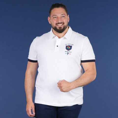 White short-sleeved polo shirt Ruckfield x Asterix