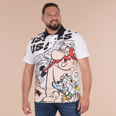 Ruckfield x Asterix short-sleeved polo shirt white