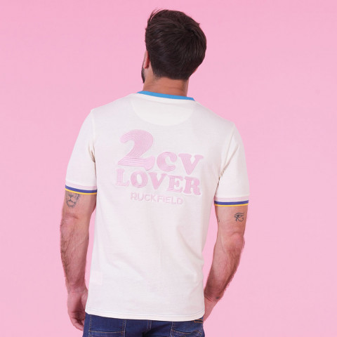Ruckfield x 2CV off-white short-sleeved T-shirt