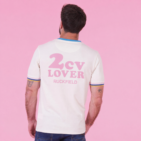 Ruckfield x 2CV off-white short-sleeved T-shirt